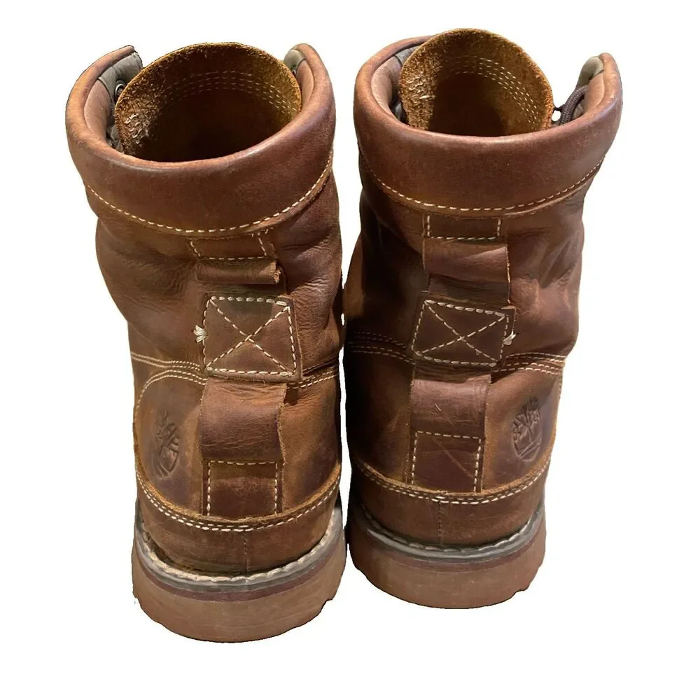 Timberland Earthkeepers Original 15551 Brown Leather Moc Toe Boots Men's 11.5